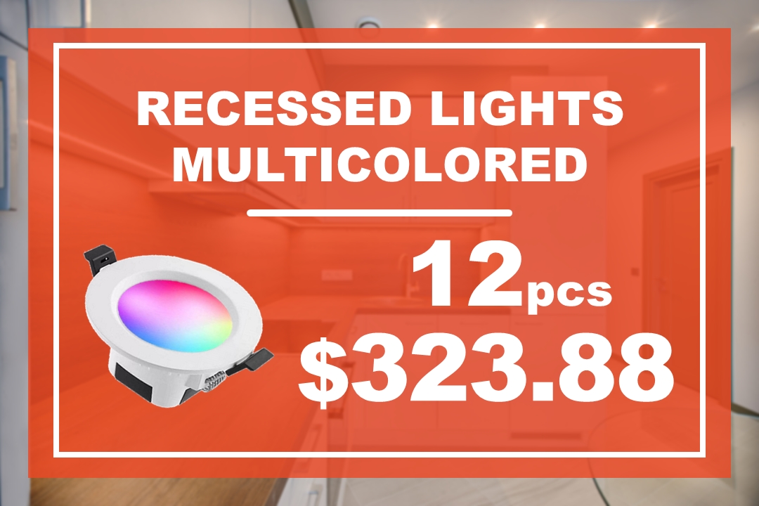 RECESSED LIGHTS MULTICOLORED 12 pz